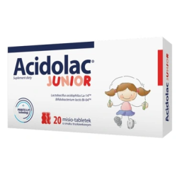 Acidolac Junior misio-tabletki o smaku truskawkowym 20 sztuk