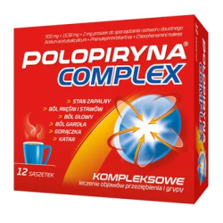 Polopiryna Complex, proszek w saszetkach do sporządzania roztworu doustnego 12 szt.