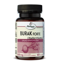 Burak Forte z żelazem i witaminą C 60 tabletek