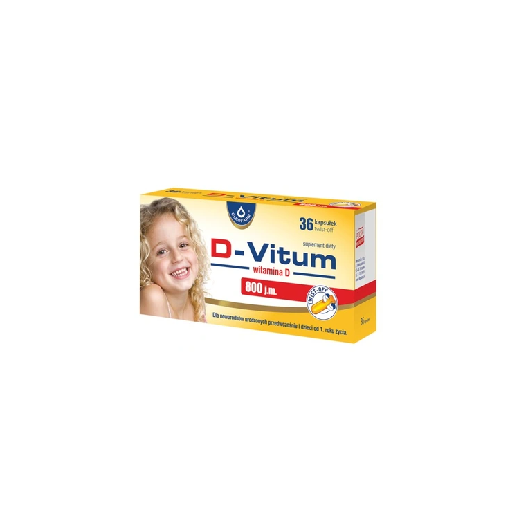 D-Vitum witamina D dla niemowląt 800 j.m."twist-off" 36 kapsułek