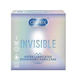 Prezerwatywy Durex Invisible najcieńsza prezerwatywa dodatkowo nawilżana 3 sztuki