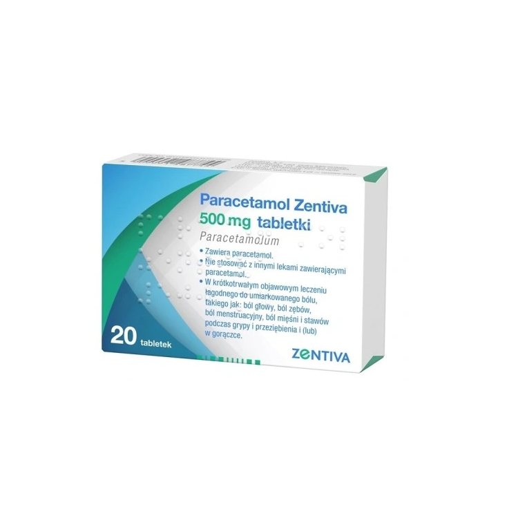 Paracetamol Zentiva 500 mg 20 tabletek