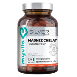 MyVita Silver Magnez CHELAT+witamina B6 P-5-P 120 kapsułek