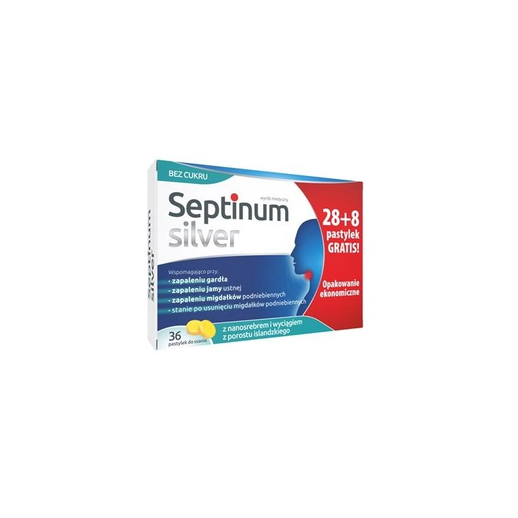 Septinum silver 36 pastylek do ssania