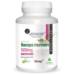 Aliness Bacopa monnieri extract 50%, 500 mg x 100 Vege Caps.