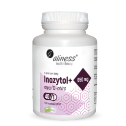 Aliness Inozytol myo/D-chiro, 40/1, 650 mg + b6 x 100 Vege caps
