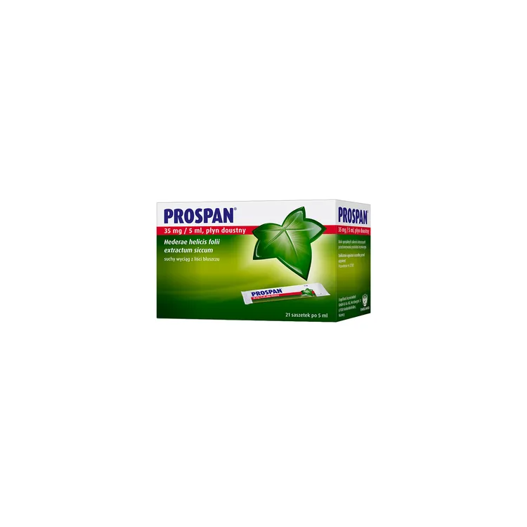 Prospan, 35 mg/5 ml płyn doustny 21 saszetek