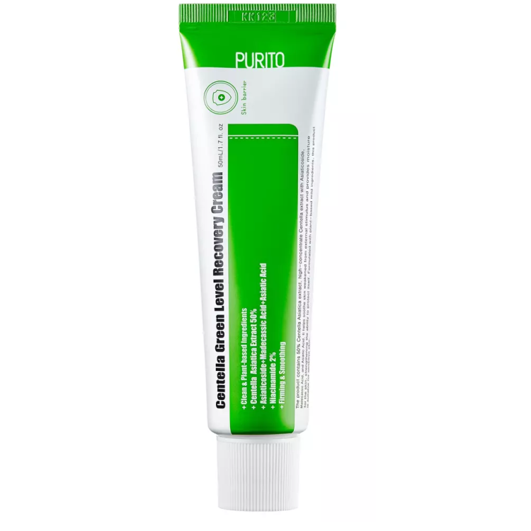 Purito - Centella Green Level Recovery Cream - Regenerujący Krem z Ekstraktem z Wąkroty Azjatyckiej 50ml