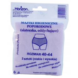 Majtki higieniczne poporodowe HORIZON dla kobiet rozmiar 40-44 2 sztuki