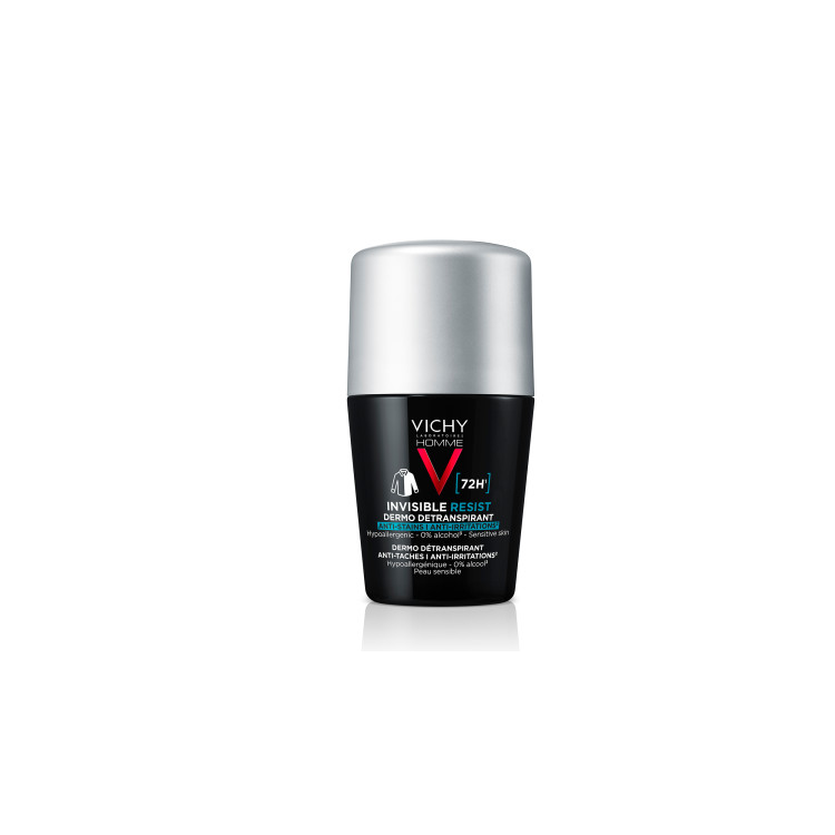 VICHY HOMME INVISIBLE RESIST 72H ANTYPERSPIRANT ROLL-ON PRZECIW ŚLADOM 50ml