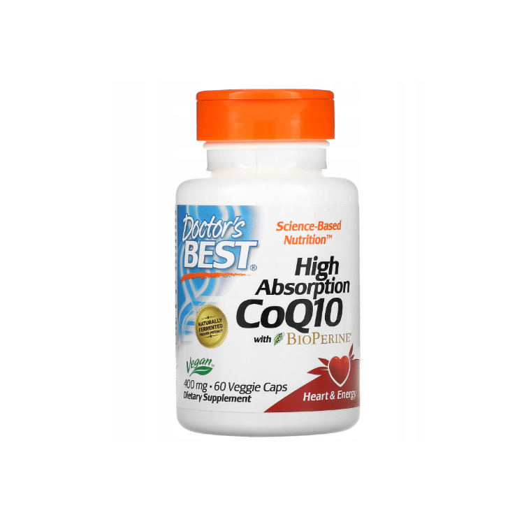 Doctor's Best High Absorption CoQ10 with BioPerine 400 mg 60 Veggie Caps