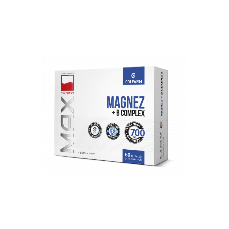 Max Magnez + B Complex 60 tabletek Colfarm