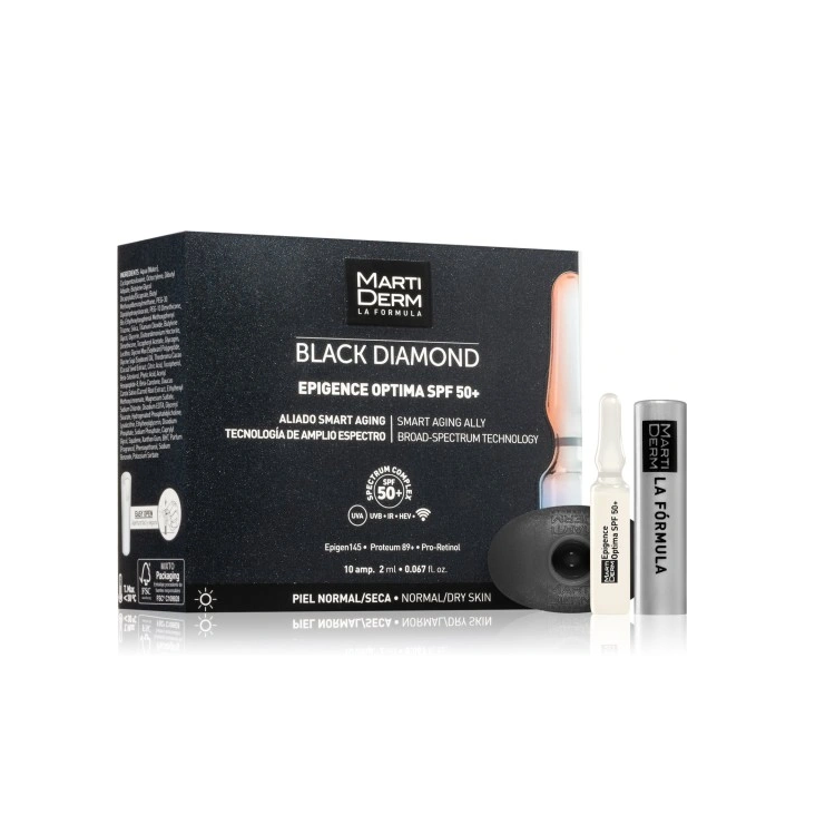 MartiDerm Black Diamond Epigence Optima SPF50+ serum do twarzy w ampułce 10x2ml