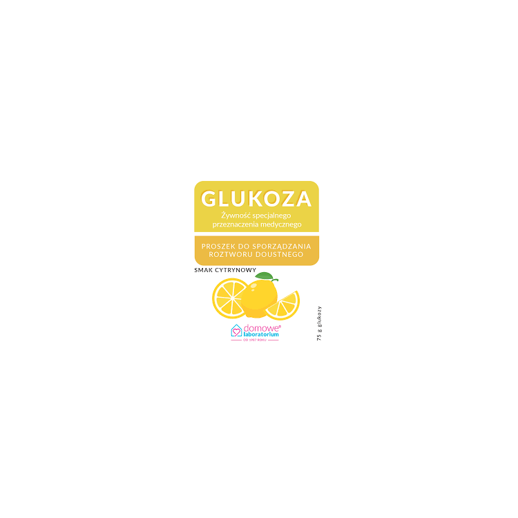 Glukoza smak cytrynowy 75 g Domowe Laboratorium