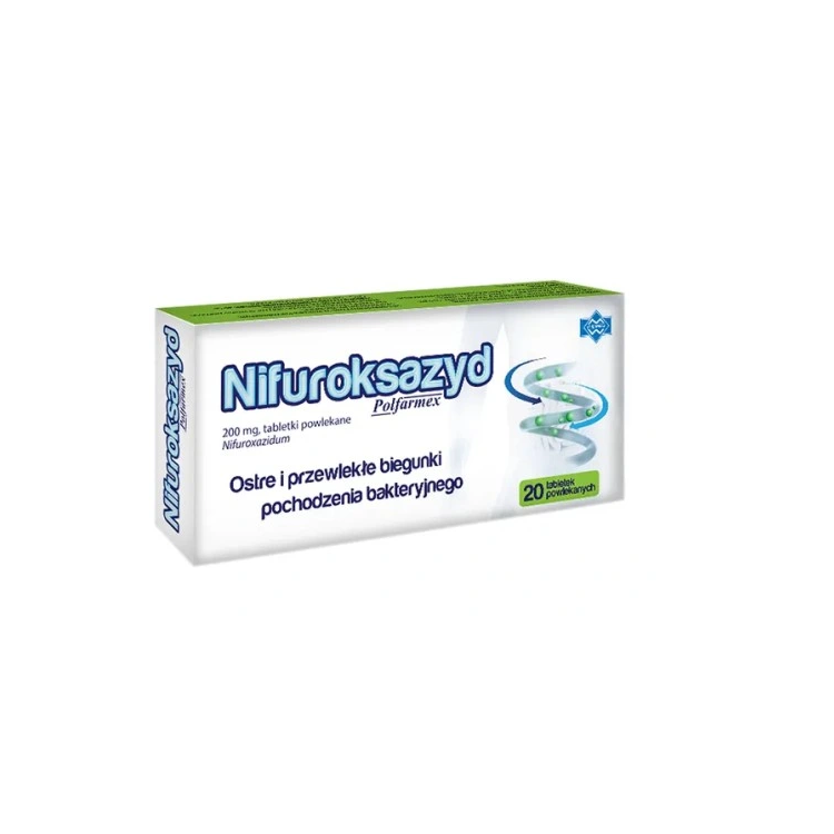 Nifuroksazyd Polfarmex 200 mg 20 tabletek powlekanych