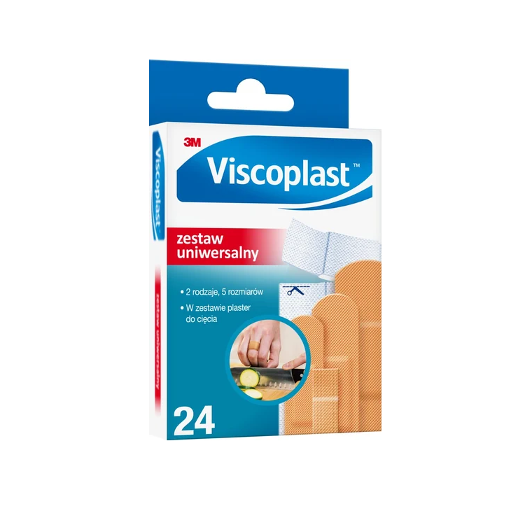 VISCOPLAST Zestaw plastrów UNIWERSALNY 24szt.