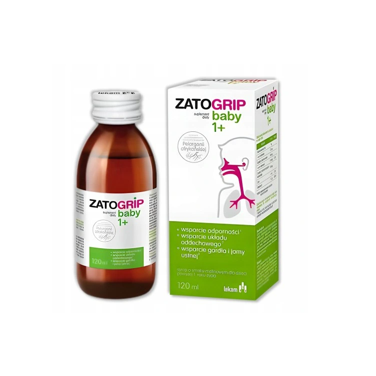 Zatogrip baby 1+ Płyn smak malinowy 120 ml