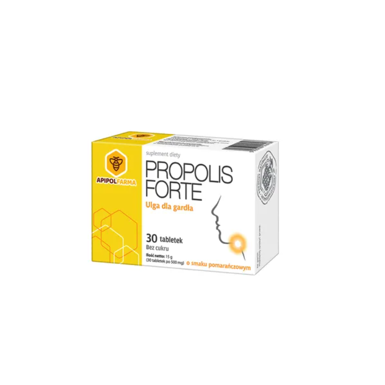 Propolis Forte o smaku pomarańczowym 30 tabletek do ssania