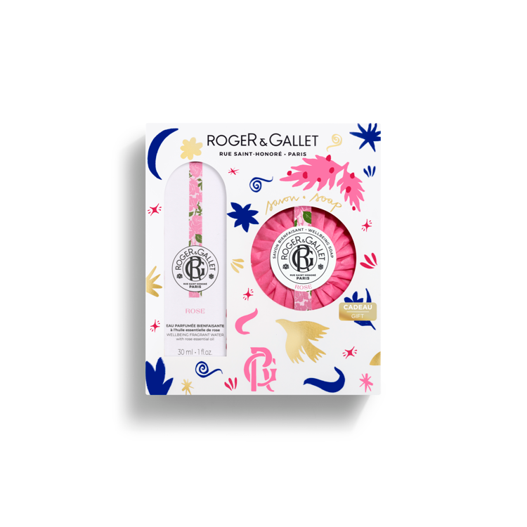 ROGER & GALLET Zestaw Rose Woda zapachowa well-being 30ml + Mydło well-being 100g