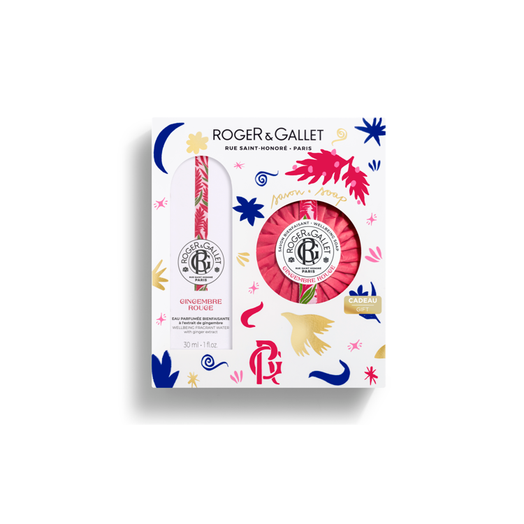 ROGER & GALLET Zestaw Gingembre Rouge Woda zapachowa well-being 30ml + Mydło well-being 100g