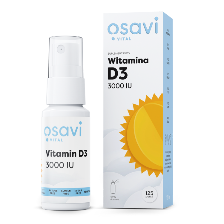 OSAVI Witamina D3 3000 IU - 12,5 ml spray Data ważności 31.01.2025r.!!!