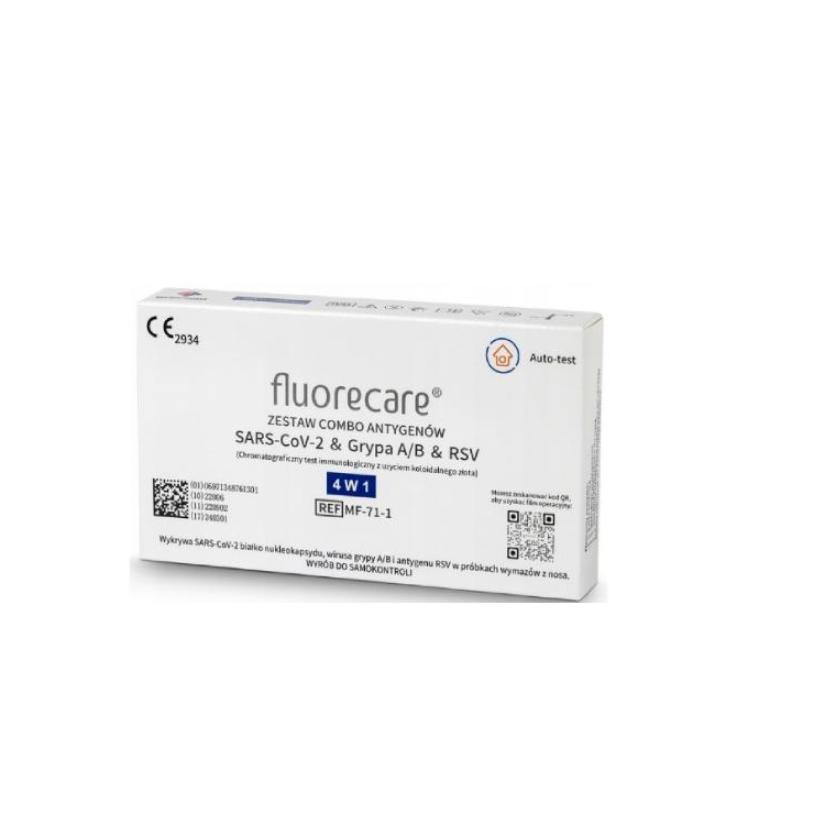 Test FLUORECARE COVID-19 Grypa A+B, RSV Combo 4w1