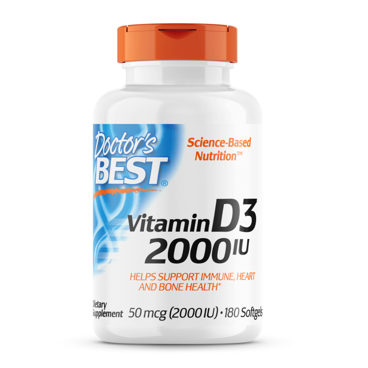 Doctor's Best Witamina D3 2000 IU - 180 kaps.