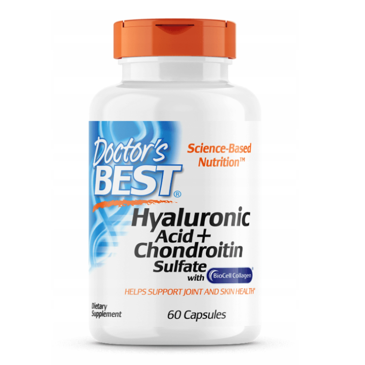 DOCTOR'S BEST Hyaluronic Acid + Chondroitin Sulfate with BioCell Collagen 60 kap.