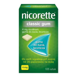 Nicorette Classic guma 4mg 105 sztuk