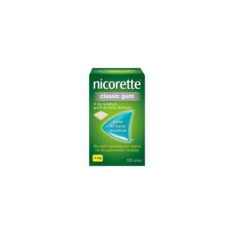 Nicorette Classic guma 4mg 105 sztuk