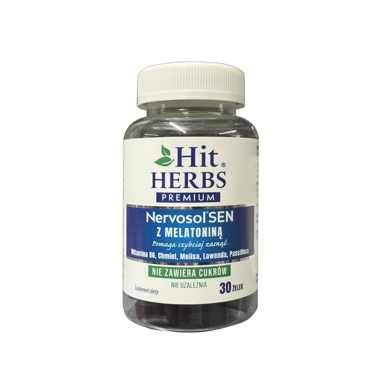 Hit Herbs Premium Nervosol Sen z melatoniną 30 żelek Hit Herbs Premium Nervosol Sen z melatoniną 30 żelek