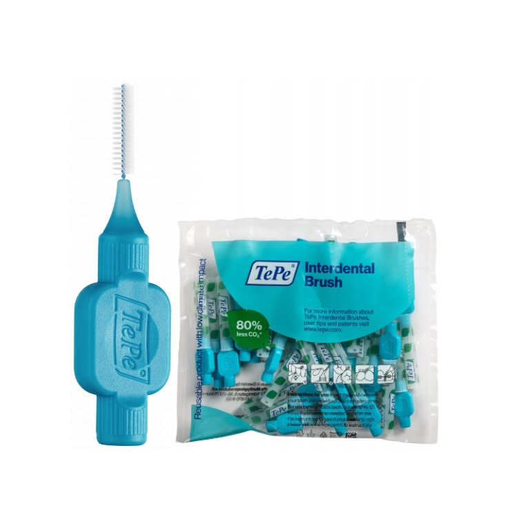 TePe Original szczoteczki międzyzębowe z bioplastiku 0,6 mm niebieskie 25szt. TePe Original szczoteczki międzyzębowe z bioplastiku 0,6 mm niebieskie 25szt.
