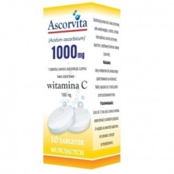 ASCORVITA Vitamina C 20 tabletek musujących - cytrynowa