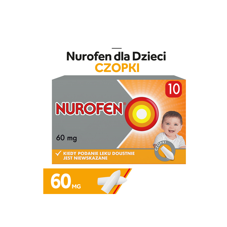 Nurofen dla dzieci 0,06 g 10 czopków