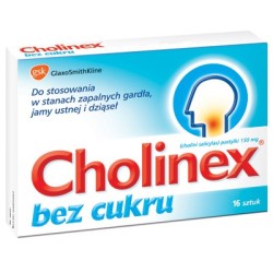 Cholinex bez cukru 16 pastylek do ssania