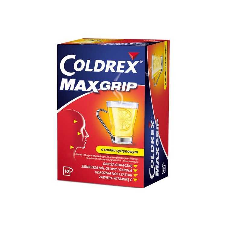Coldrex Maxgrip o smaku cytrynowym 10 saszetek