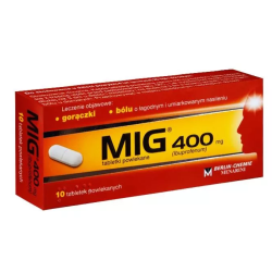 MIG tabletki przeciwbólowe 10 tabletek powlekanych