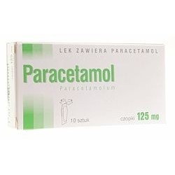 Paracetamol czopki 0,125g 10 czopków (Hasco-Lek)