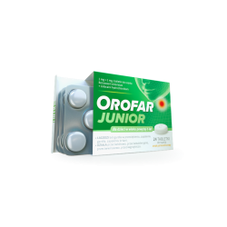 Orofar JUNIOR 24 tabletki do ssania smak pomarańczowy