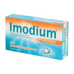 Imodium INSTANT 6 tabletek o smaku miętowym